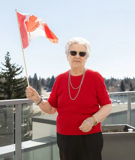 holding canada flag 1